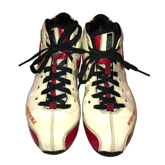 NIKE SHOES SHOX ELITE FLIGHT SIZE 7.5 RED WHITE 352335-991 BASKETBALL MENS - Picture 1 of 9